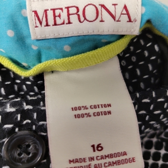 Merona Jacquard Chino Short White Black 16 - Picture 4 of 5